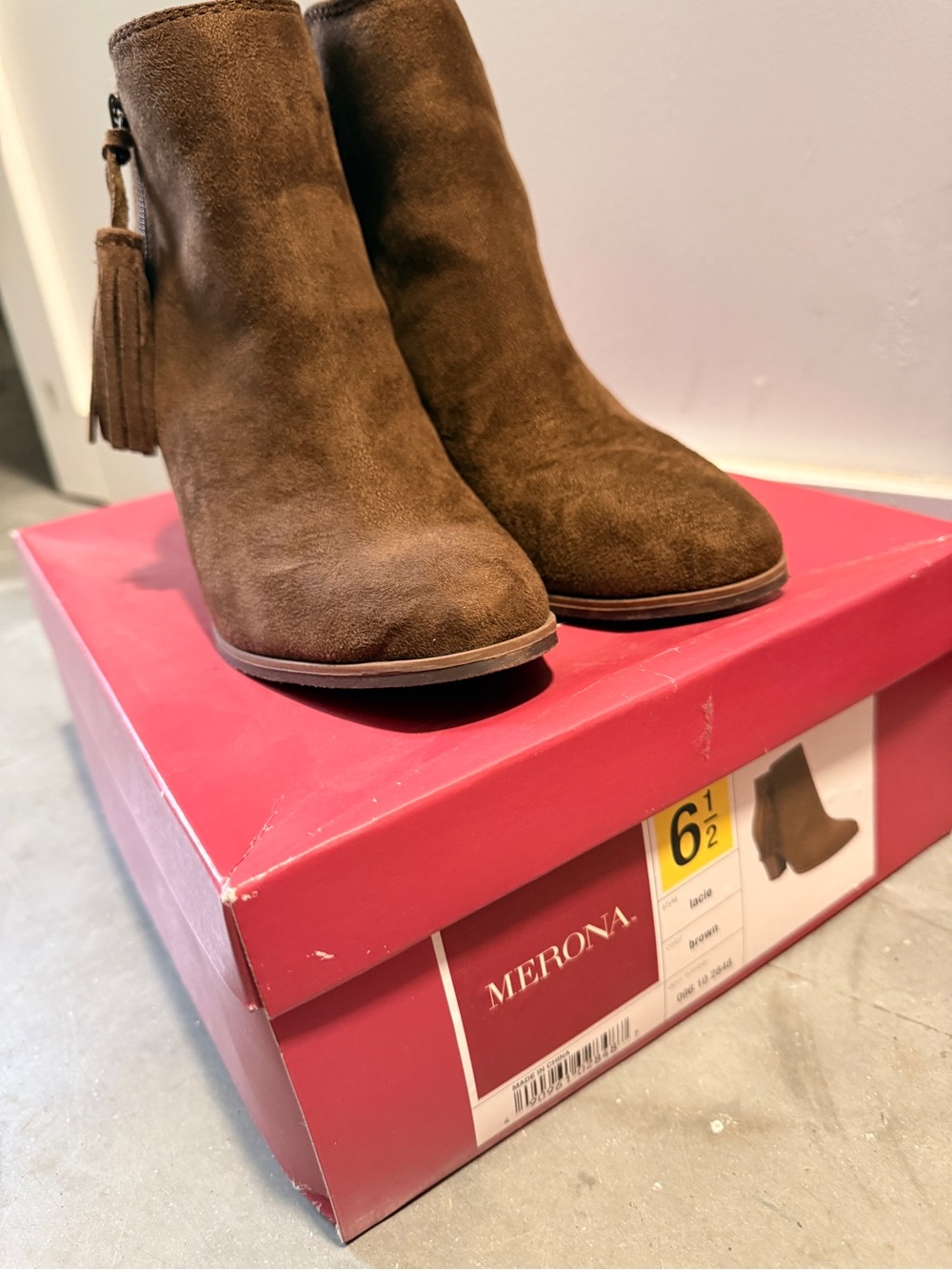 Merona Lacie Brown Ankle Boots 6.5